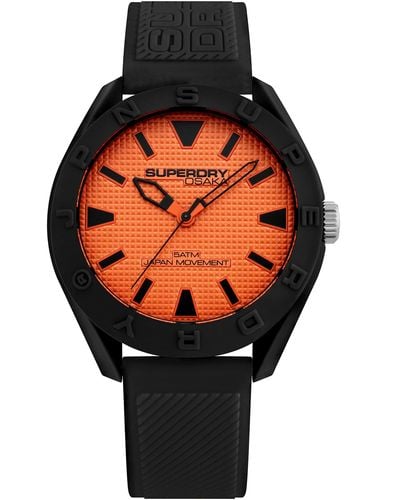 Superdry Analog Quarz Uhr mit Silikon Armband SYG243BO - Orange