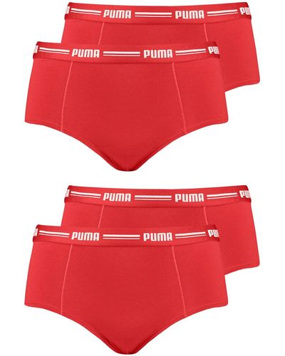 PUMA Mini Shorts 4er Pack - Rot