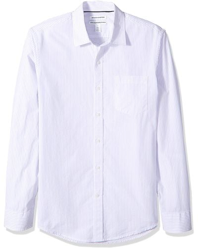 Amazon Essentials Slim-fit Long-sleeve Poplin Shirt - White