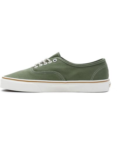 Vans Authentic Embroidered Check Schuh 2024 Loden Green - Verde