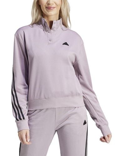 adidas Iconische Warpping 3-stripes Snap Tracktop Track Top - Paars