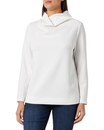 S.oliver Sweatshirt mit Kragen - Weiß
