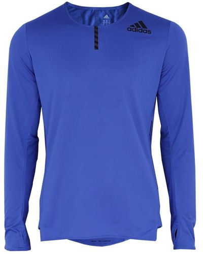 adidas Adizero Longsleeve Shirt Langarm Laufshirt - Blau