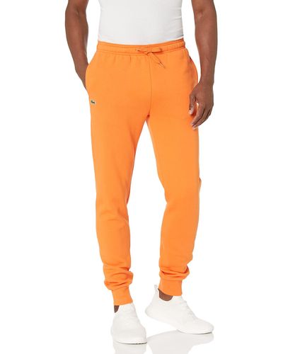 Lacoste Mens Sport Fleece Jogger Sweatpants - Orange