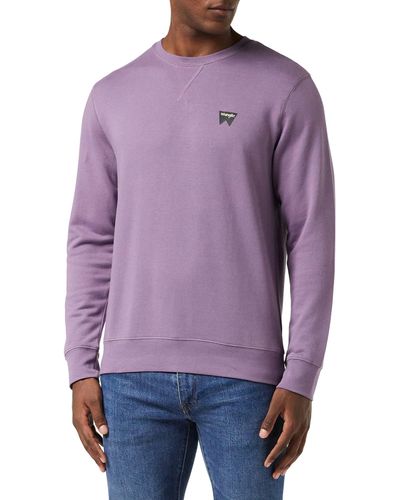 Wrangler Sign Off Crew Sweatshirt - Purple