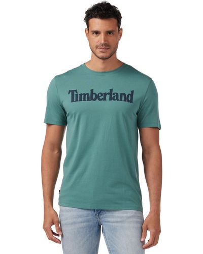Timberland TFO Wordmark Logo Short Sleeve T-Shirt - Grün