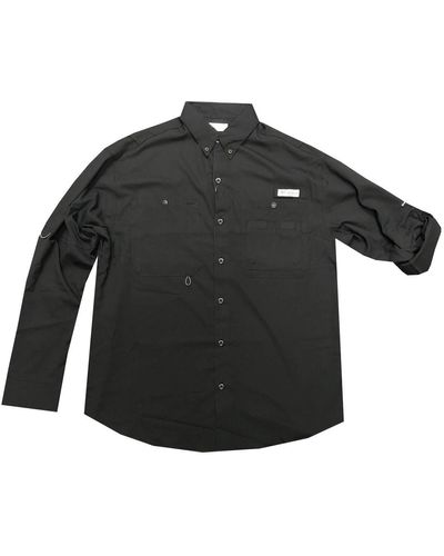 Columbia 's Pfg Omni-wick Omni-shade Upf 40 Crystal Springs Convertible Sleeve Shirt - Black