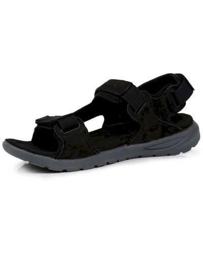 Regatta Marine' Leather 3 Points Adjustment Eva Footbed Xlt Sole Removable Heel Strap Sandals Sport - Black