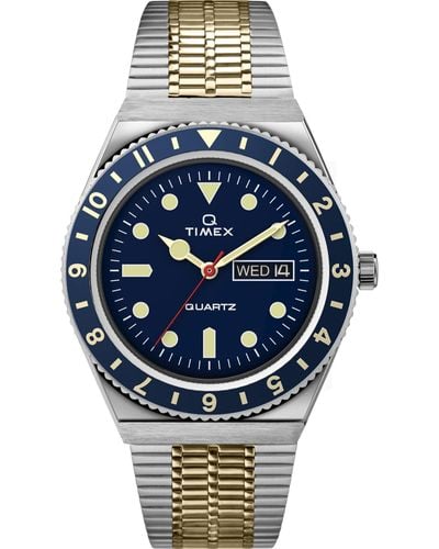 Timex Q Diver 38mm Tw2v18400zv Quartz Watch - Metallic
