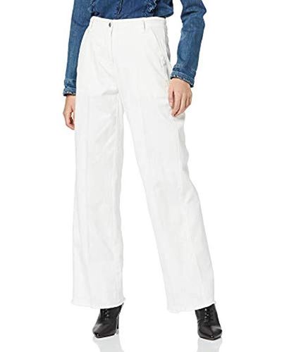 G-Star RAW Page High Waist Wide Fringe Trousers - White