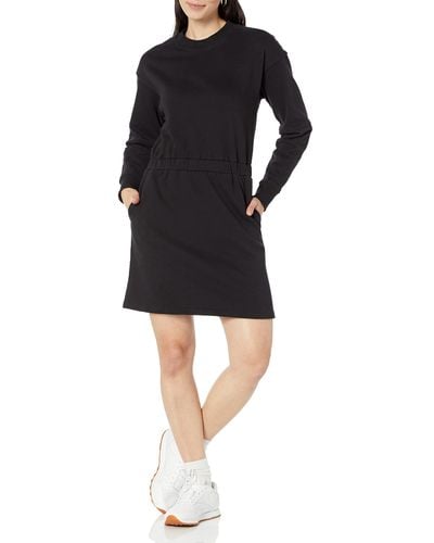 Amazon Essentials Waisted Sweatshirt Dress - Black