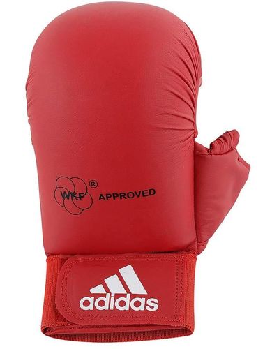adidas WKF Karate-Handschuh mit Daumen Rot-XS - Rosso