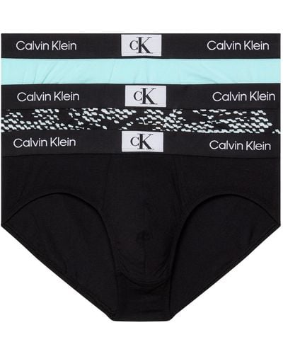 Calvin Klein Hip Brief 3Pk Slip all'anca - Nero