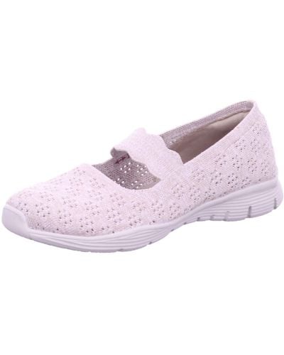 Skechers Vrouwen Seager Mary Jane Flat - Wit