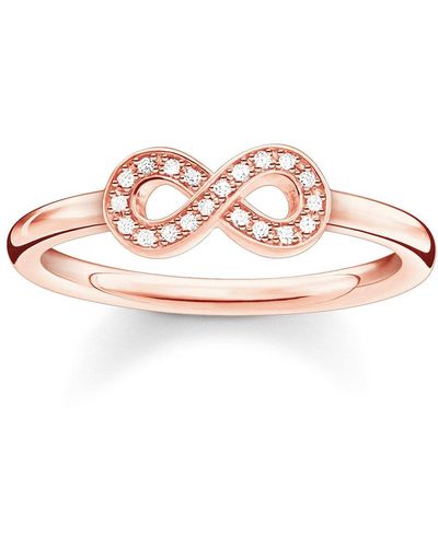 Thomas Sabo Ring 925 Silber Diamant - Pink