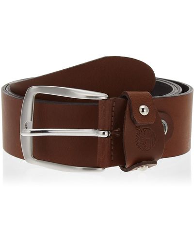 Timberland 40mm Loop Logo Leather Belt Waist Pack - Brown