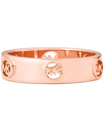 Michael Kors Anillo De Plata De Ley En Tono Oro Rosa Premium Para Mujer - Mkc1550aa791;5 - Roze