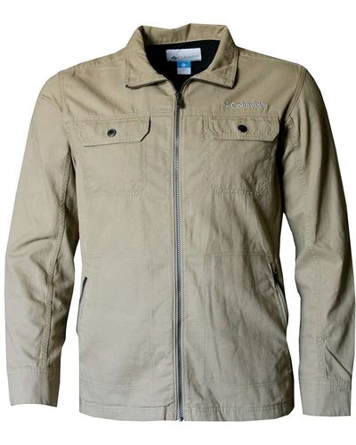 Columbia Buck Basin Lightweight Cotton Full Zip Jacket - Green
