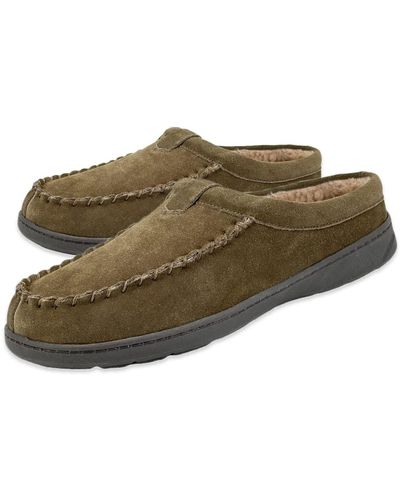 Clarks S Cosy Open Back Suede Clog Slipper With Plush Sherpa Lining Indoor Outdoor Slippers For - Brown