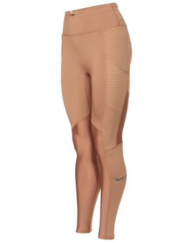 Nike Dri Fit Run Dvn Epic L Ref Panty Archaeo Bruin/roze Oxford/refb Xs - Meerkleurig