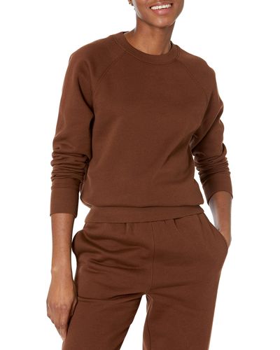 Amazon Essentials Relaxed-fit Crew Neck Long-sleeved Sweatshirt - Brown