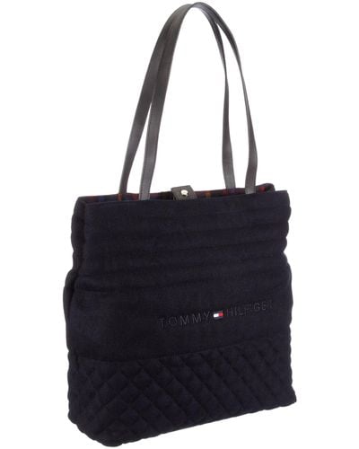 Tommy Hilfiger Hifiger Icon Quilted N/s Tote Bw56917680 - Zwart