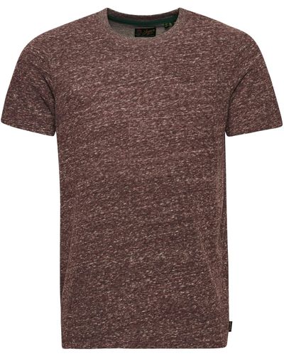 Superdry VL Emboss tee M1011002A Nathan Brown Snowy S Hombre - Marrón