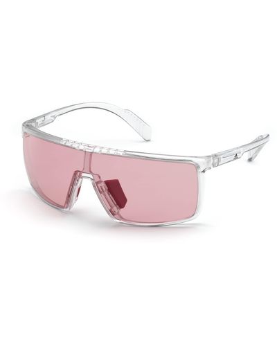 adidas Sunglasses Sport Sp 0004 27s Rose Crystal/bordeaux To Grey Photocromati - Roze