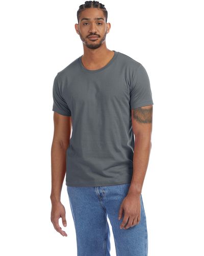Alternative Apparel T, Cool Blank Cotton Shirt, Short Sleeve Go-to Tee, Asphalt, 4x Large - Blue