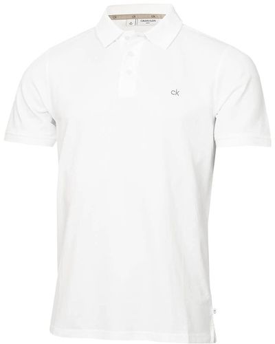 Calvin Klein Camicia da uomo Pianeta amichevole Umidità Wicking Superpolo - Bianco