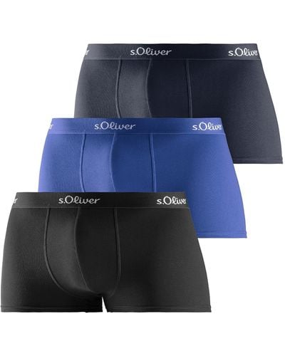 S.oliver 3X Boxer Basic_1 Boxershorts - Blau