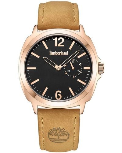 Timberland Analog Quarz Uhr mit Leder Armband TDWLB2200402 - Braun