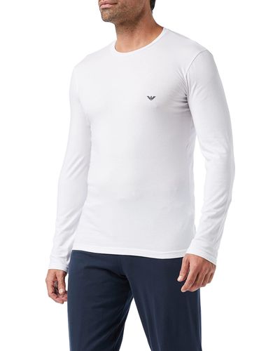 Emporio Armani T- Shirt Basique en Coton Stretch - Blanc