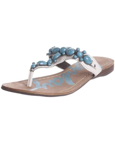 Replay Indi Off White/blue Flip Flop Gwf05.003.c0013l.804 8 Uk