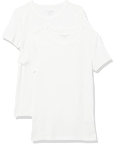 Amazon Essentials 2-Pack Slim-fit Short-Sleeve Crewneck fashion-t-shirts - Weiß