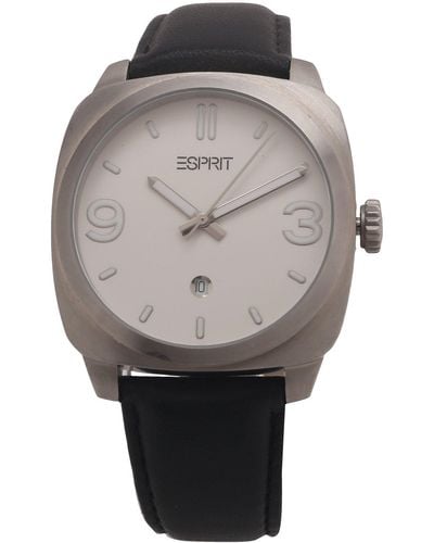 Esprit Analog Quarz Uhr mit Leder Armband ES103611002 - Weiß