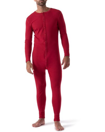 Wrangler Premium Thermal Unionsuit Set di Abbigliamento Termico - Rosso