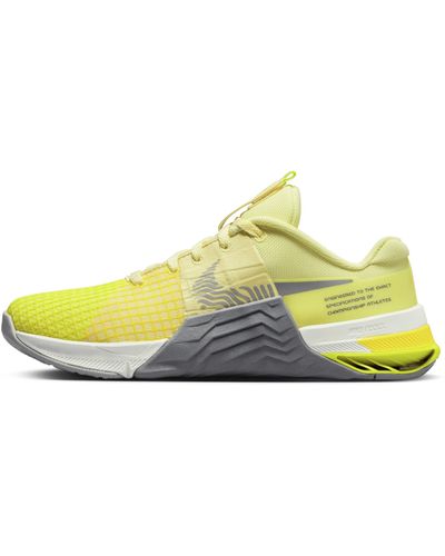 Nike Metcon 8 Trainers Gym Fitness Workout Shoes Citron Tilt/light Smoke Grey Do9327-801 Uk 6.5 - Yellow