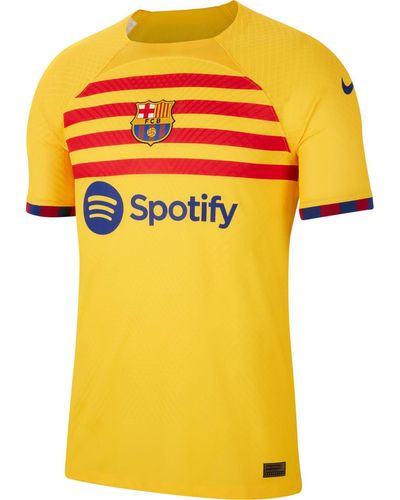 Nike 2022-2023 Barcelona Fourth Vapor Voetbal Voetbal T-shirt Tricot - Geel