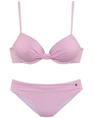 S.oliver Bügel-Bikini rosa-weiß - Pink