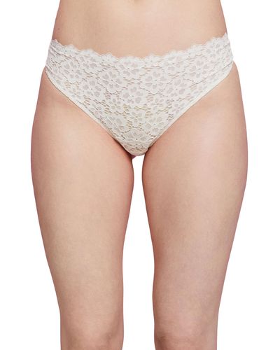 Esprit Flower Lace Mid Waist Thong Ring - Pink
