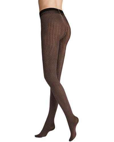 Hudson Jeans Graphic Sh Ladies Fine Tights - Brown