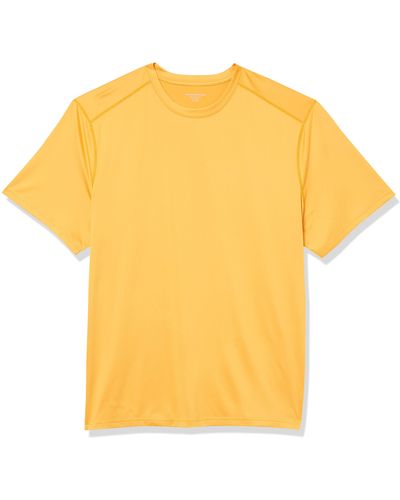 Amazon Essentials Kurzärmeliges Tech-Stretch-T-Shirt - Gelb
