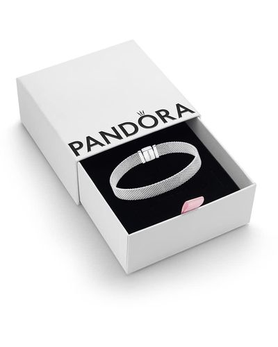 Pandora Mesh Bangle Bracelet with charms - AUTHENTIC, Women's Fashion,  Jewelry & Organizers, Bracelets on Carousell