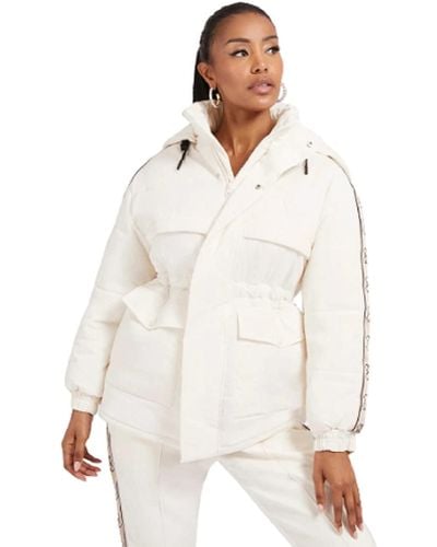 Guess 4g Puffer Jacket Fashion - White