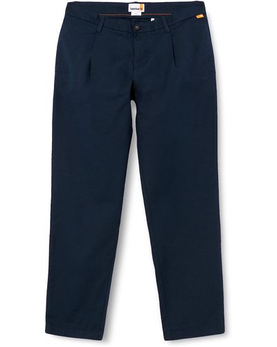 Timberland Cotton Linen Pant Pantaloni - Blu