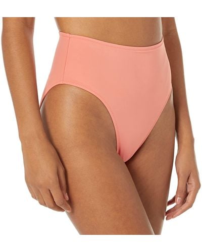 Amazon Essentials Slip Bikini a Vita Alta SGAMBATO Donna - Rosa