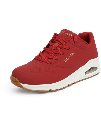 Skechers Uno, Sneaker Donna, Red White, 39.5 EU - Rosso