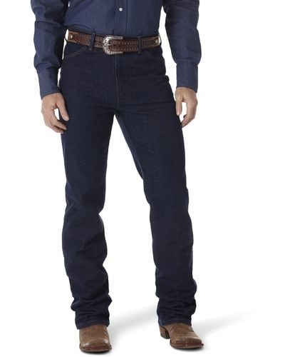 Wrangler Western Traditional Boot Cut Slim Jean,Navy Stretch,35x36 - Blu