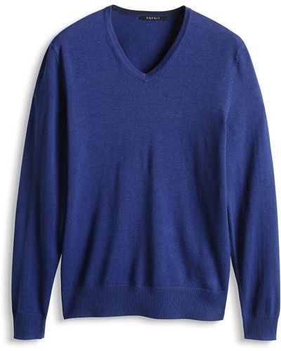 Esprit Collection Pullover Van Hoogwaardig Katoen - Blauw